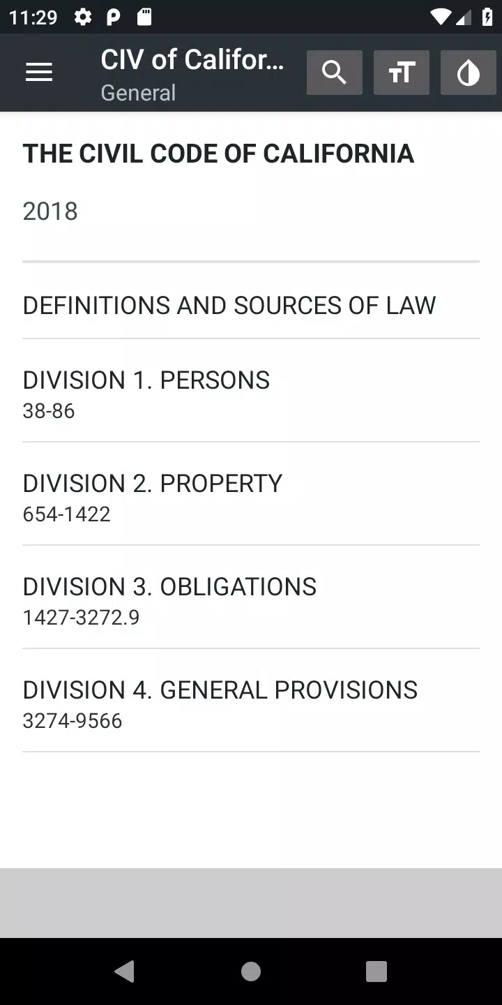 California Civil Code screenshot 1