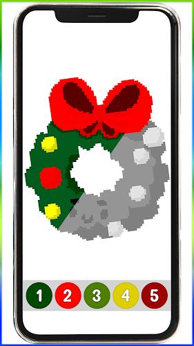 Christmas Pixel Art Coloring