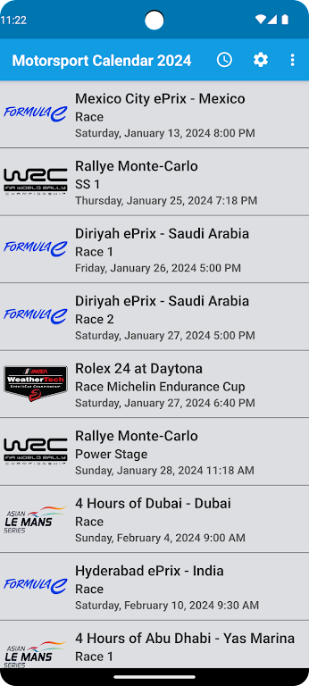 Motorsport Calendar 2024 screenshot 3