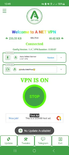 A NET VPN screenshot 1