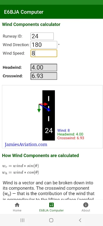 E6BJA E6B CX3 Flight Computer screenshot 1