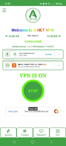 A NET VPN screenshot 2