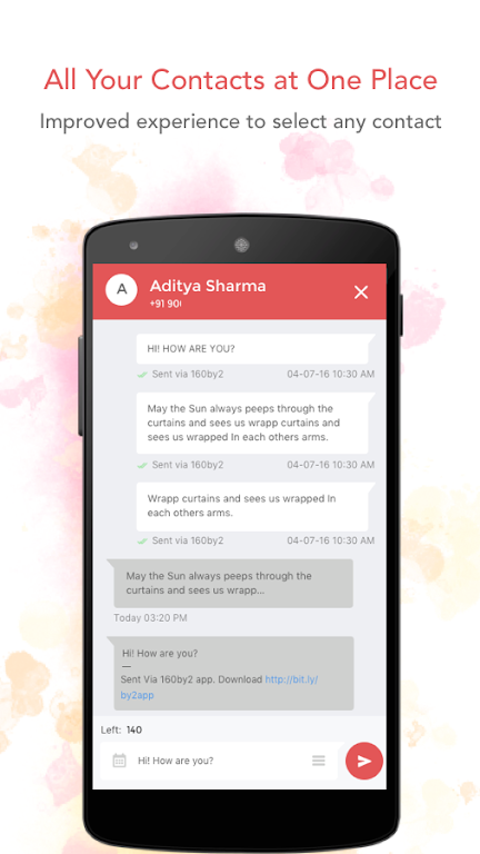 Free SMS by 160by2 screenshot 2