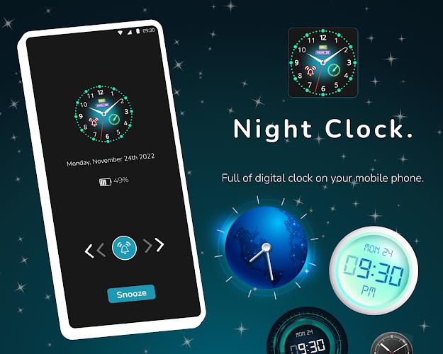 Digital Clock: Night Clock screenshot 1