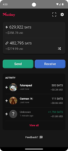 Mutiny Wallet screenshot 2