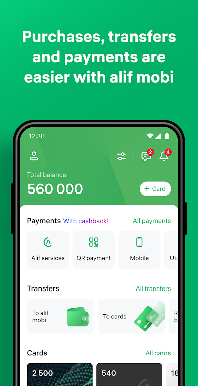Alif Mobi: pay and transfer