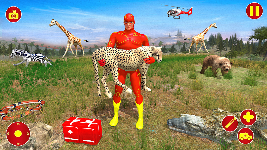 Robot Speed Hero Rescue Animals screenshot 3