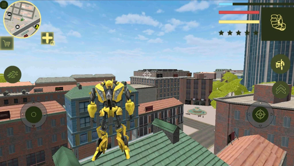 Golden Robot Car Transforme Futuristic Supercar screenshot 2