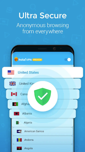 Hola VPN & Websites Unblocker screenshot 1