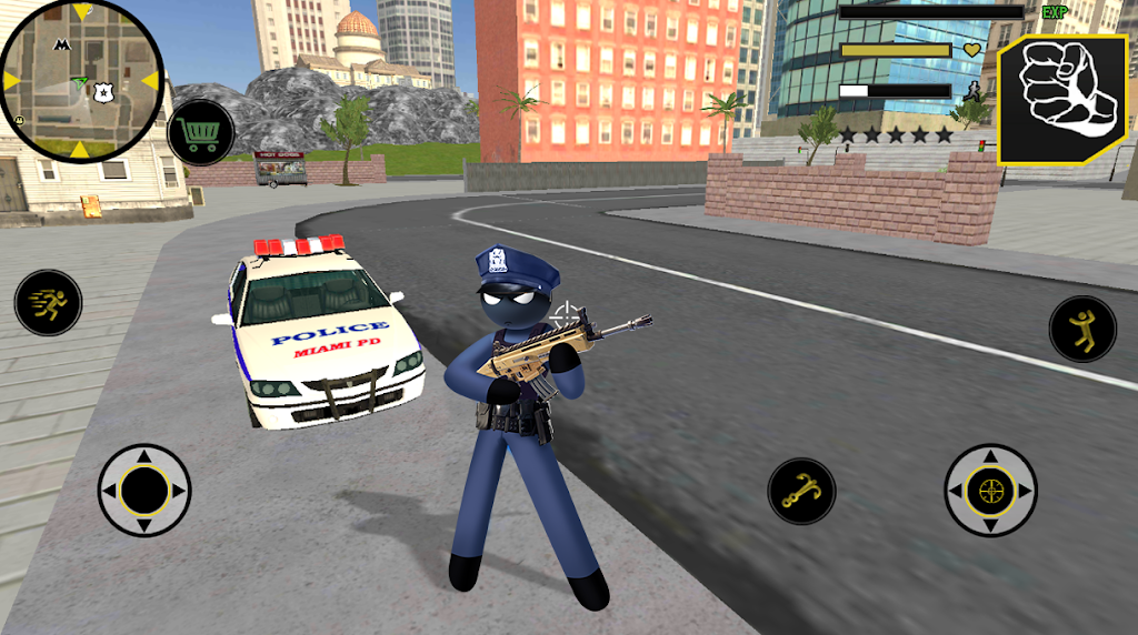 US Police Stickman Rope Hero mafia Gangster Crime screenshot 1