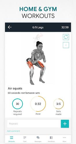 Fitness app: home, gym workout screenshot 3