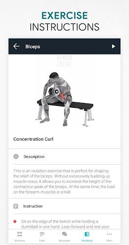 Fitness app: home, gym workout screenshot 5