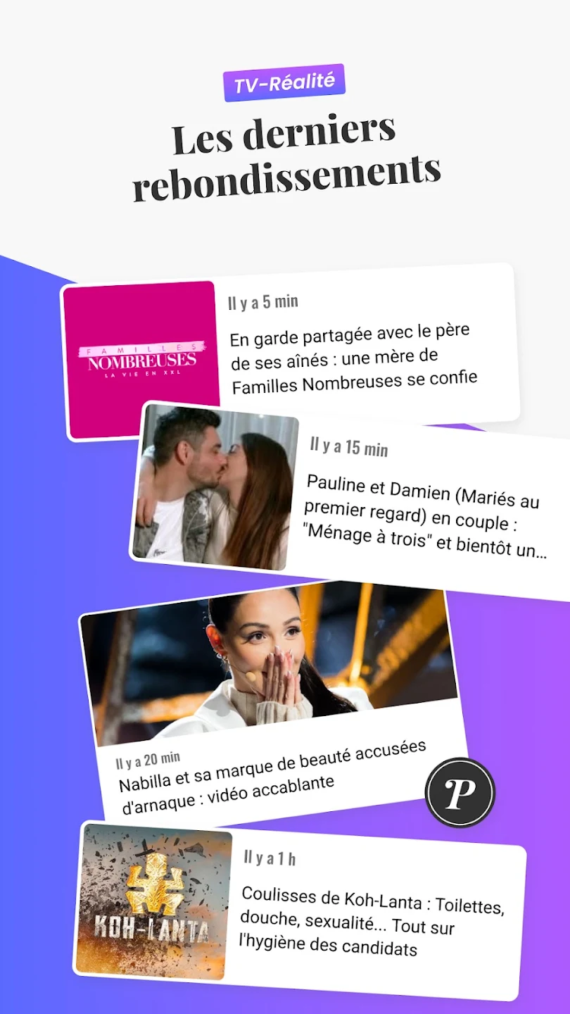 PurePeople: actu & news people screenshot 2