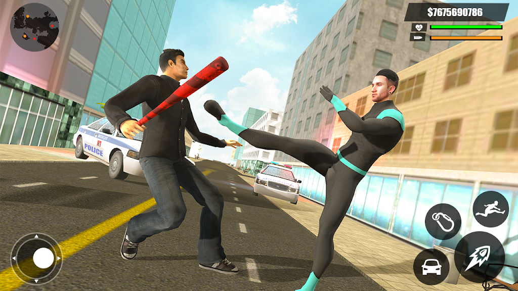 Green Rope Hero Crime City Gam screenshot 1