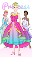 Princess Dress Up & Coloring screenshot 1