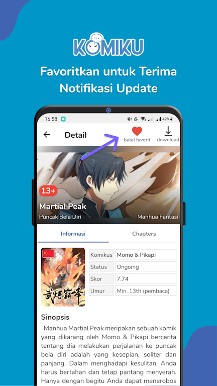 Komiku ID : Baca Komik + Notifikasi Update screenshot 3