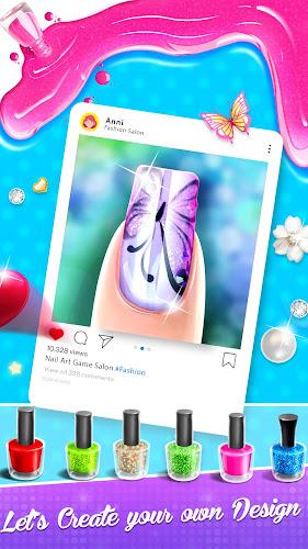 Nail Salon Fashion Makeup Game screenshot 4