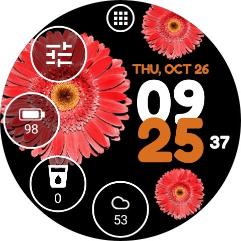 Flower Watch Face by HuskyDEV screenshot 11