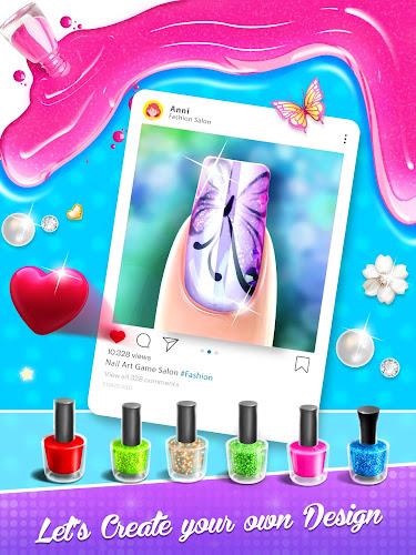 Nail Salon Fashion Makeup Game screenshot 12