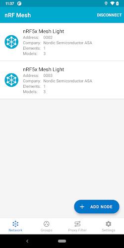 nRF Mesh screenshot 1