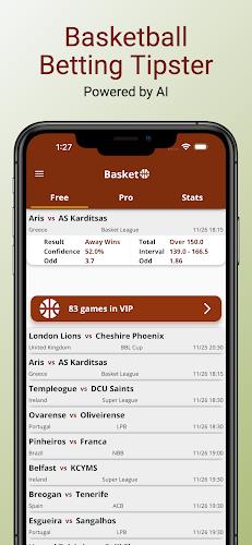 AI Basketball Betting Tipster screenshot 1