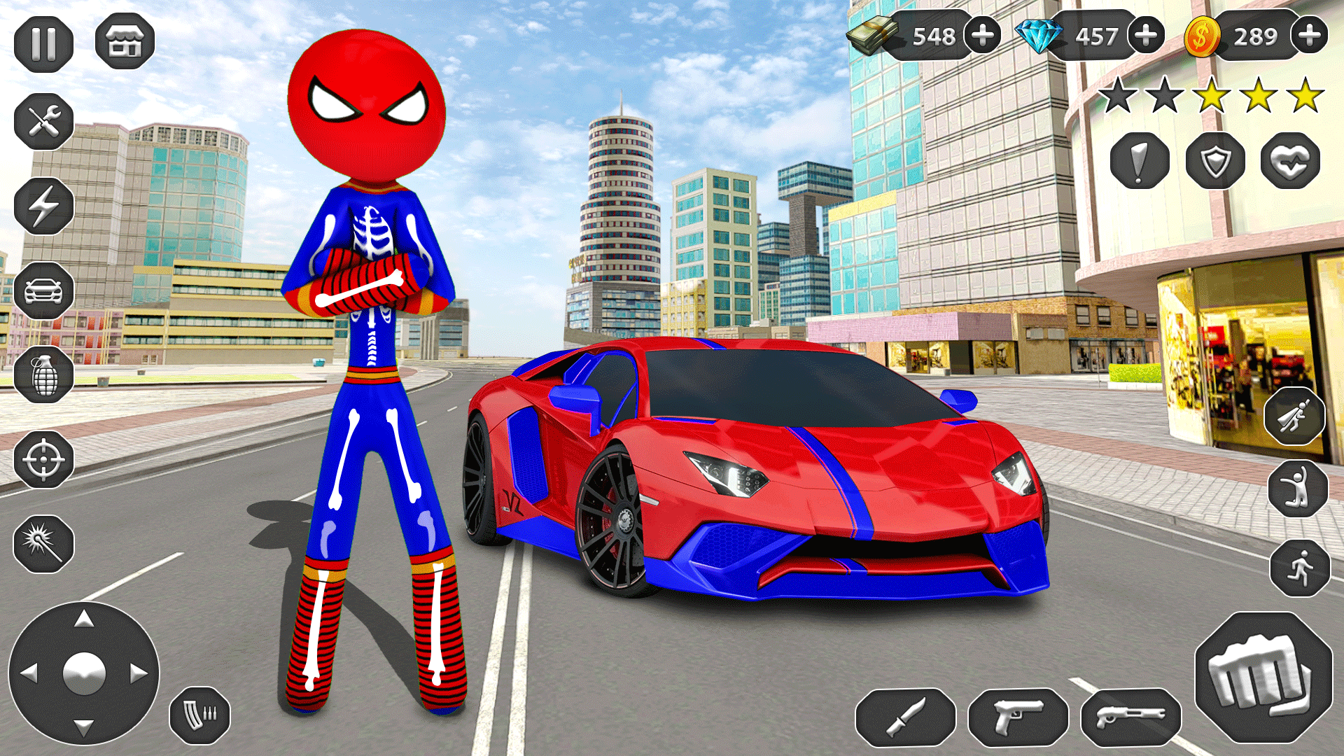 Stickman Giant Hero Crime City screenshot 2