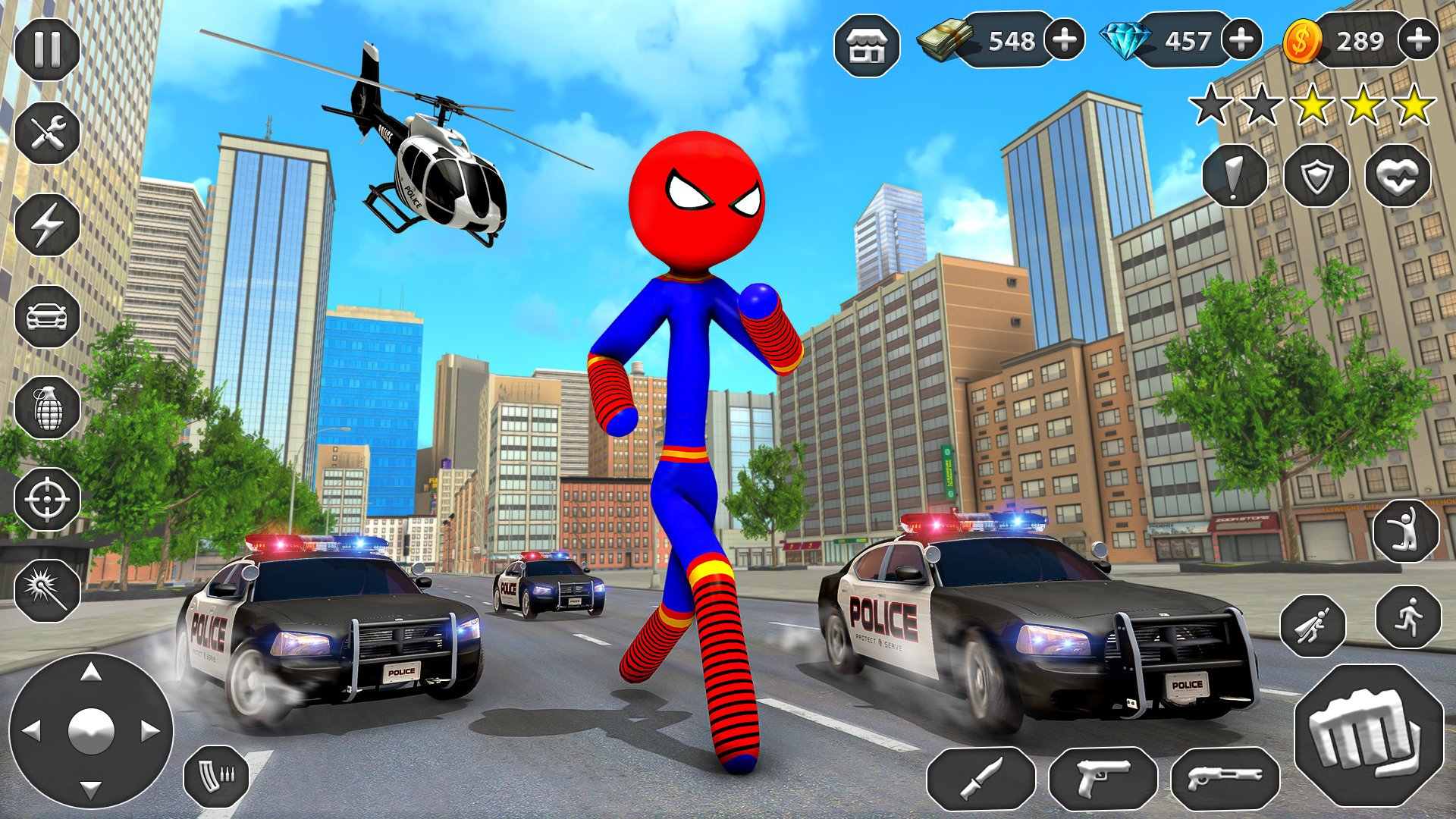 Stickman Giant Hero Crime City screenshot 3