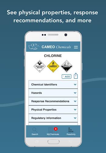 CAMEO Chemicals screenshot 2