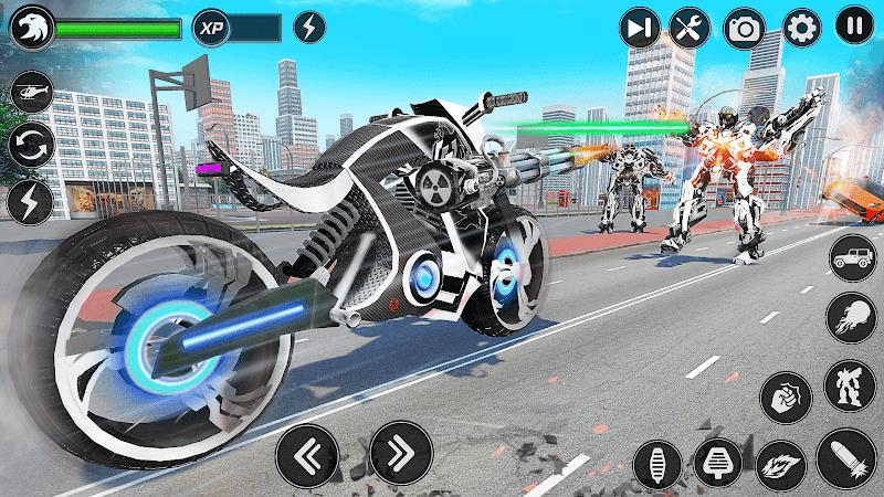 Flying Hawk Robot Car Game screenshot 13