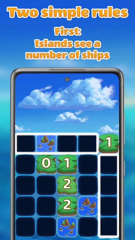 Islands and Ships logic puzzle screenshot 4