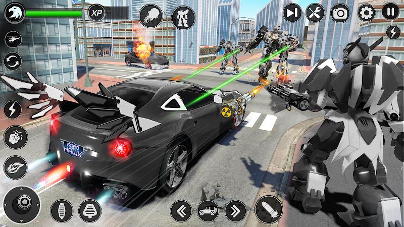 Flying Hawk Robot Car Game screenshot 12