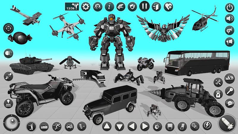 Flying Hawk Robot Car Game screenshot 10