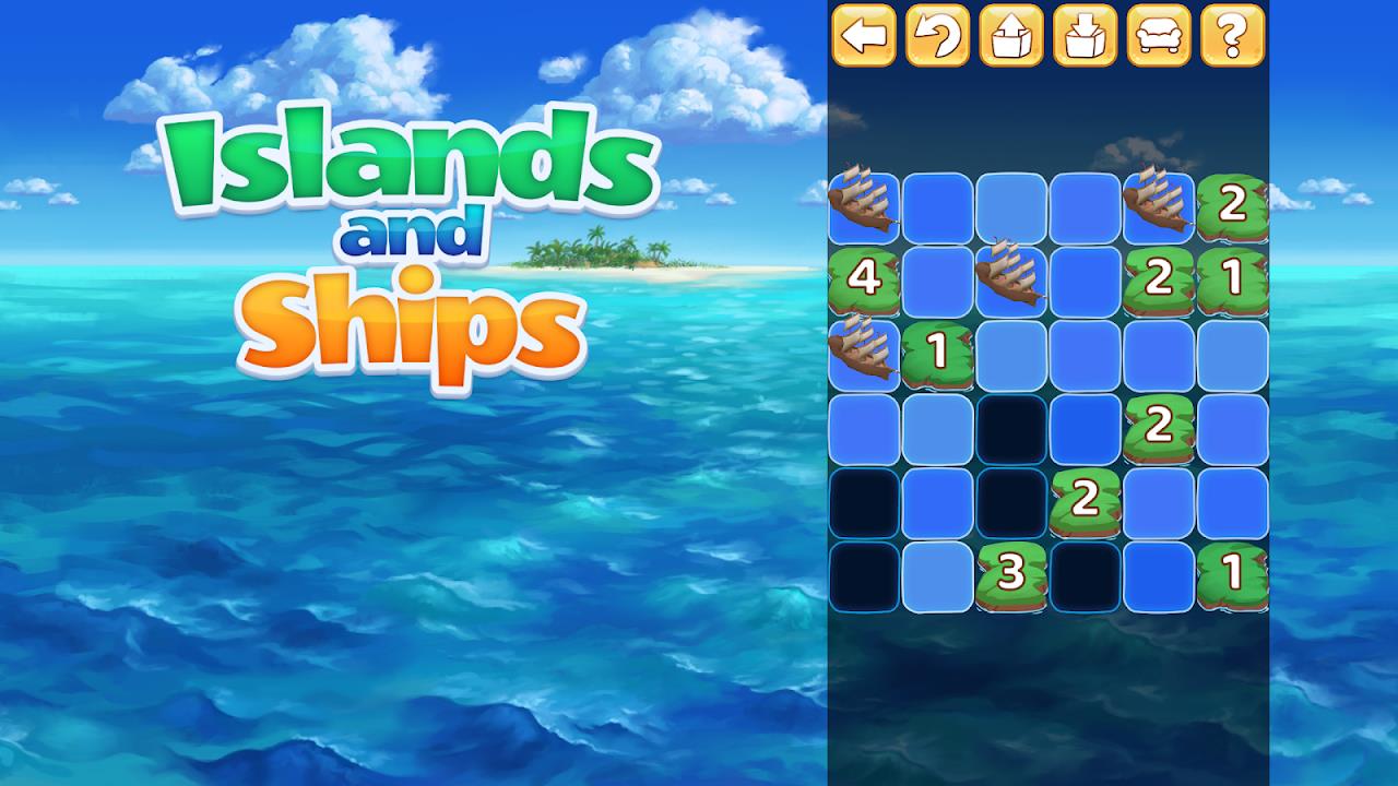 Islands and Ships logic puzzle screenshot 1