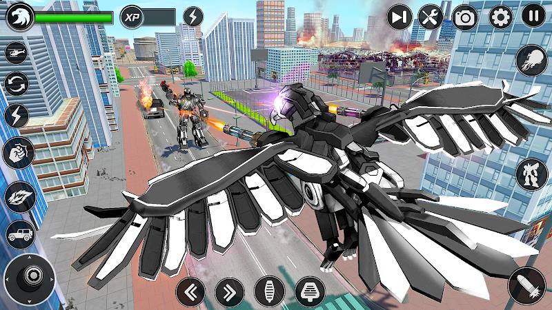 Flying Hawk Robot Car Game screenshot 6