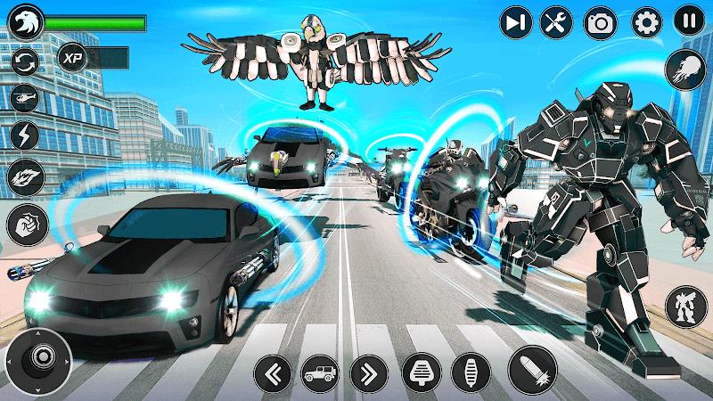 Flying Hawk Robot Car Game screenshot 7