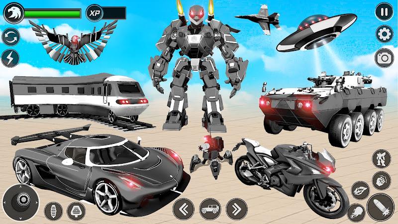 Flying Hawk Robot Car Game screenshot 11