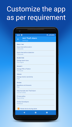 Anti-theft alarm screenshot 2