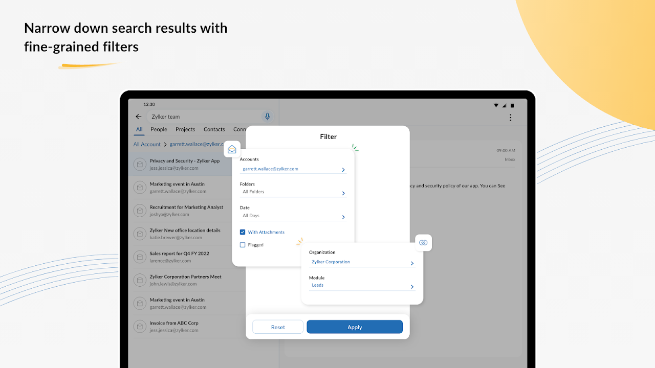 Search across Zoho- Zia Search screenshot 1