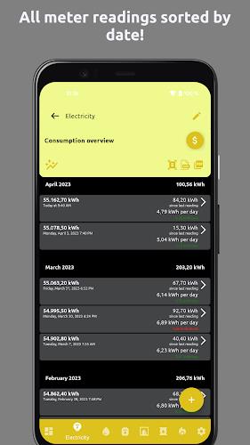 Meter readings | Read, save screenshot 2