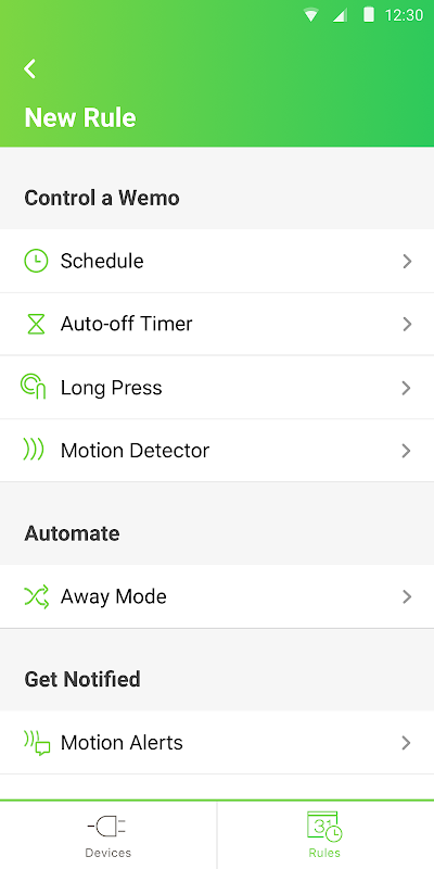 Wemo screenshot 1