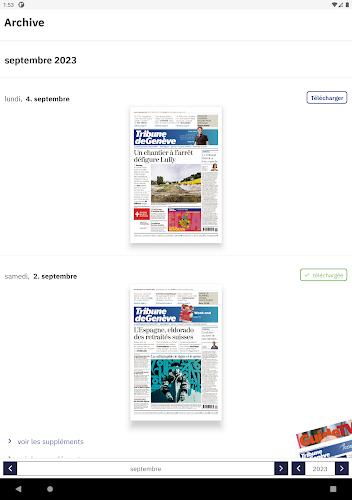 Tribune de Genève, le journal screenshot 2
