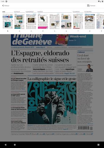 Tribune de Genève, le journal screenshot 1