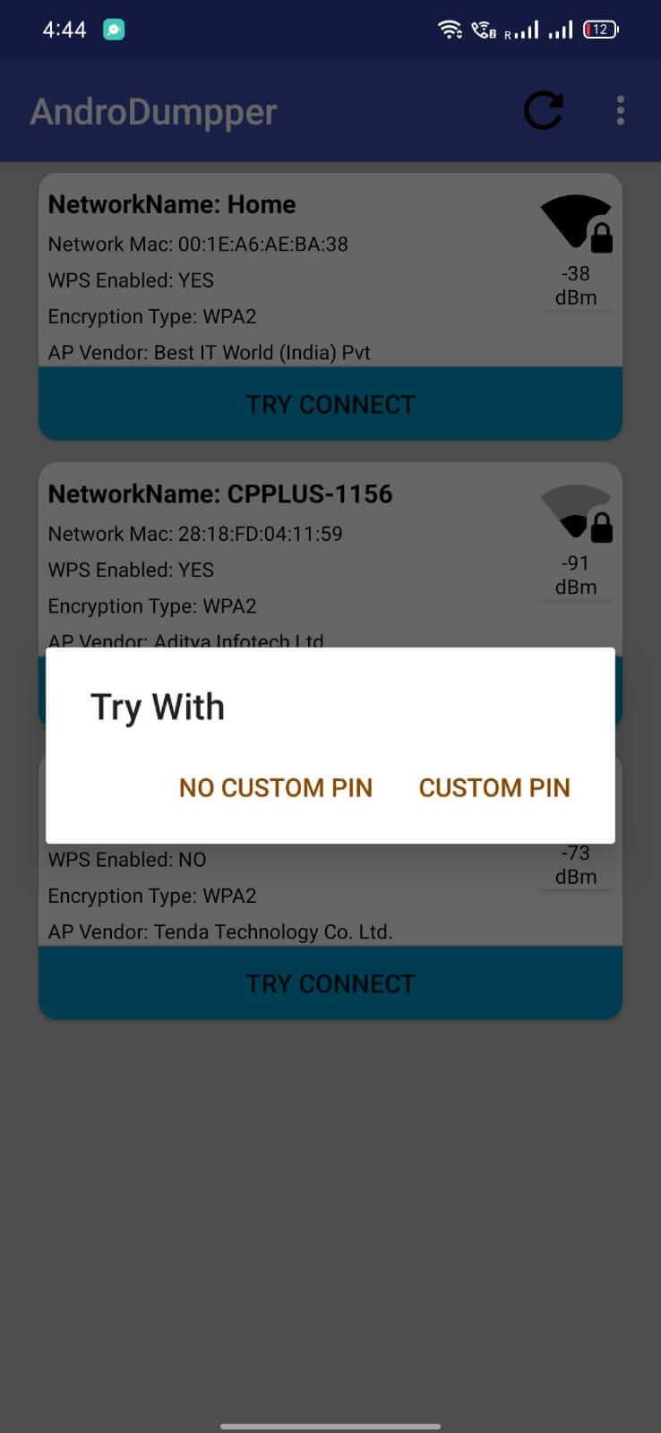 AndroDumpper screenshot 1