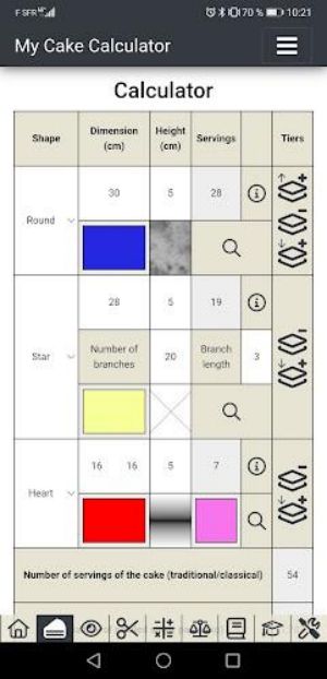 My Cake Calculator screenshot 1