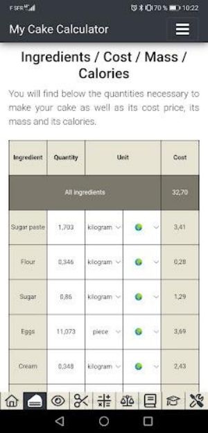 My Cake Calculator screenshot 3