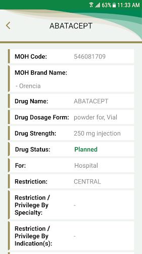 MOH Formulary screenshot 6