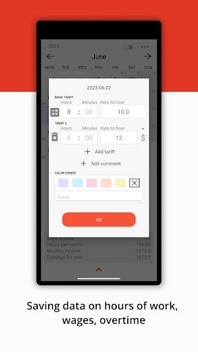 Working Hours and Earnings screenshot 2