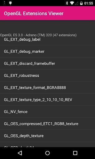 GLview Extensions Viewer