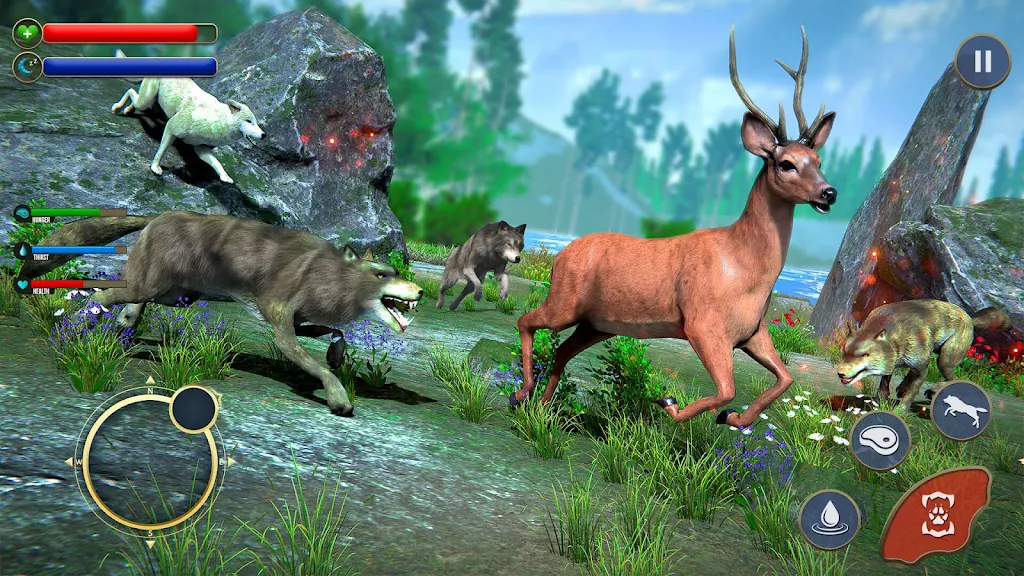 Wolf Sim: Offline Animal Games screenshot 1