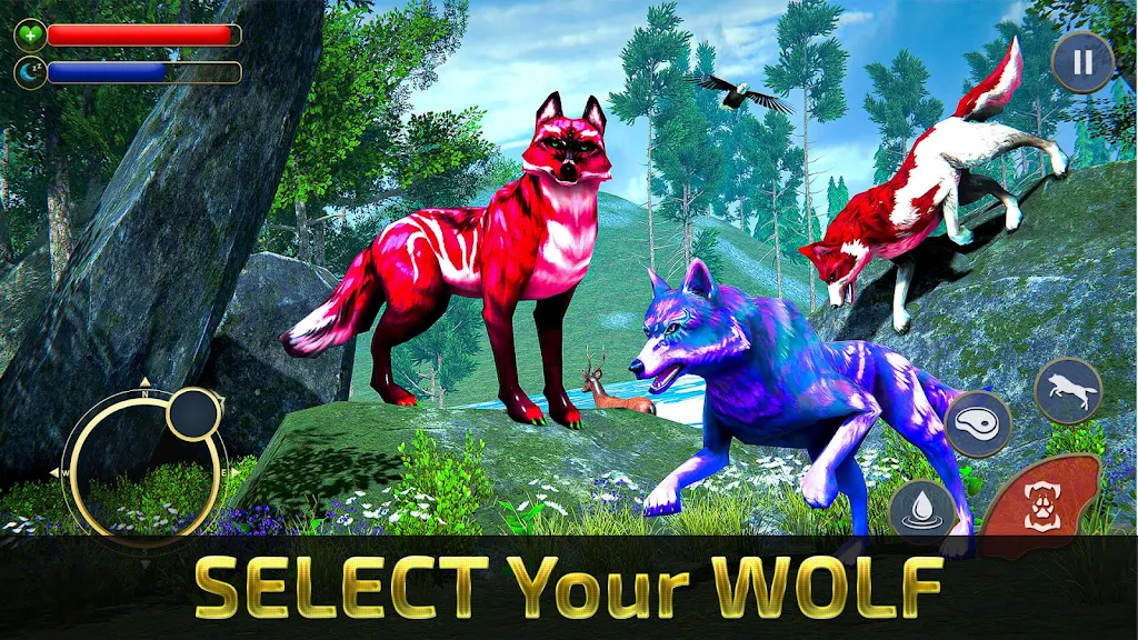 Wolf Sim: Offline Animal Games screenshot 4